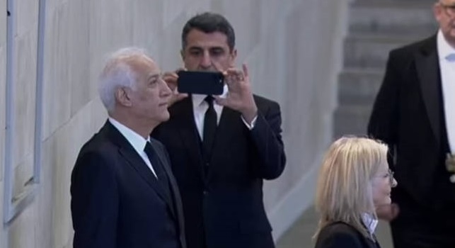 President of Armenia sparks anger as aide snaps photo of him watching Queen’s lying in state