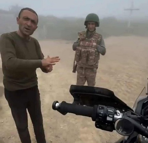 Սկանդալային տեսանյութ՝  շվեյցարացի մոտոցիկլիստի ու  հայ  զինծառայողների մասնակցությամբ