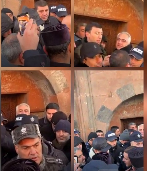 Lարված իրավիճակ` Թալինի եկեղեցում. Սափեյանն ու ոստիկանները թույլ չեն տալիս քահանային ներս մտնել