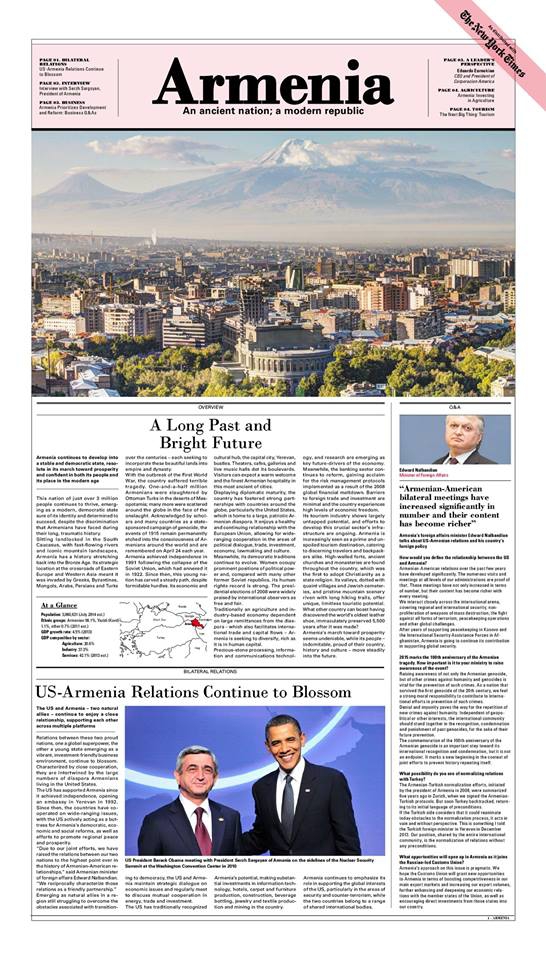 The New York Times-ը Հայաստանի մասին