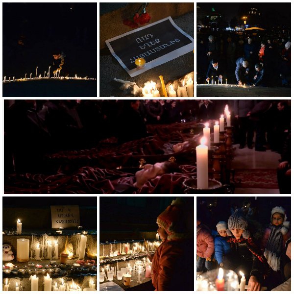 Տասնյակ երեւանցիներ մոմ են վառում ու աղոթում փոքրիկ Սերյոժայի համար