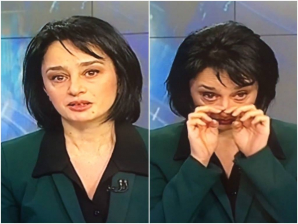 Armenian TV presenter cannot hide tears telling about death of baby Seryozha