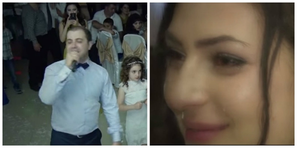 Փեսայի ինքնատիպ կատարումից հետո հարսը չի կարողանում զսպել արցունքները