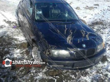 Արագածոտնի մարզում 37-ամյա կին վարորդը BMW-ով մի քանի պտույտ գլխիվայր շրջվելով՝ հայտնվել է դաշտում