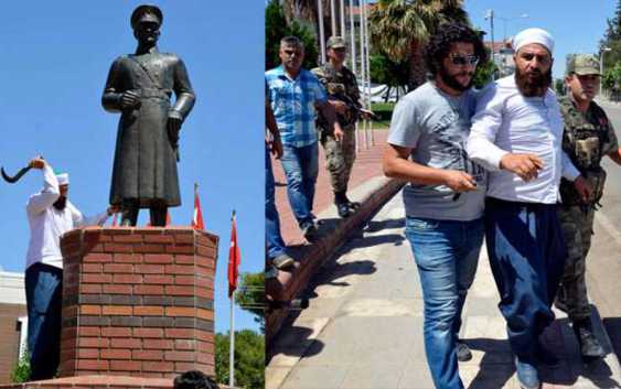 Թուրքիայում տղամարդը մանգաղով հարձակվել է Աթաթուրքի արձանի վրա