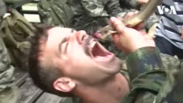  ԱՄՆ-ի և Թայլանդի զինվորականները վարժանքի ժամանակ օձի արյուն են խմել և կարիճ կերել