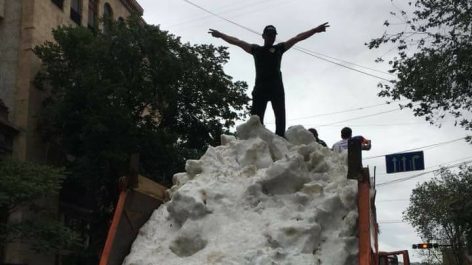 Ձյուն Երևանում՝ մայիսի 8-ին. «Կամազ»-ով բերել էին Բյուրականից