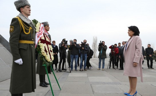 Ծիծեռնակաբերդ այցելությունից հետո Սալոմե Զուրաբաշվիլիին ընդունել է Արմեն Սարգսյանը